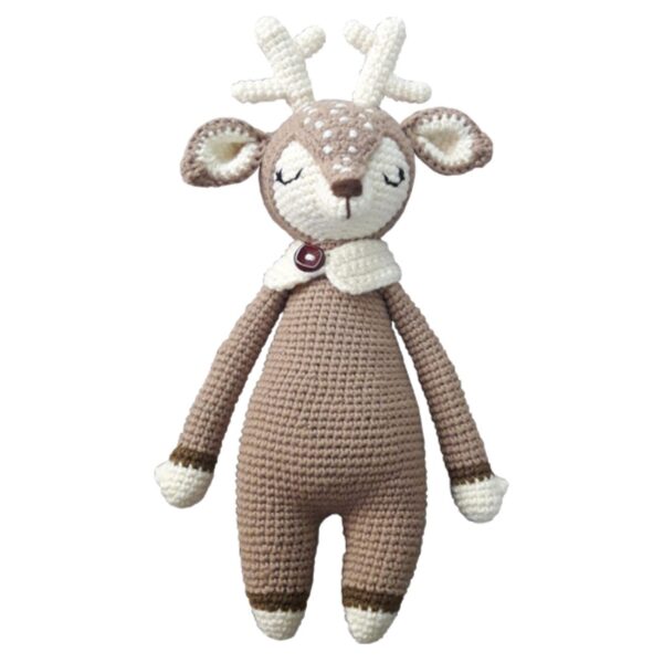 Adorable Knitted Deer Doll – Perfect Gift and Cozy Decorative Accent