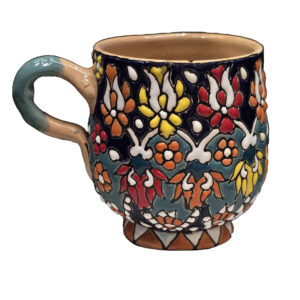 Artisan Coffee Mug – Enamel-Finished Pottery, Great for Hot & Cold Drink