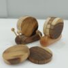 Wooden Coaster Set with the Snail Design, Animal Shape