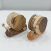 Wooden Coaster Set with the Snail Design, Animal Shape