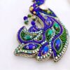 Beaded Peacock Brooch A Touch of Wild Beauty