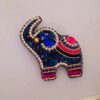 Beautiful and Lovable Colorful Beaded Elephant Brooch