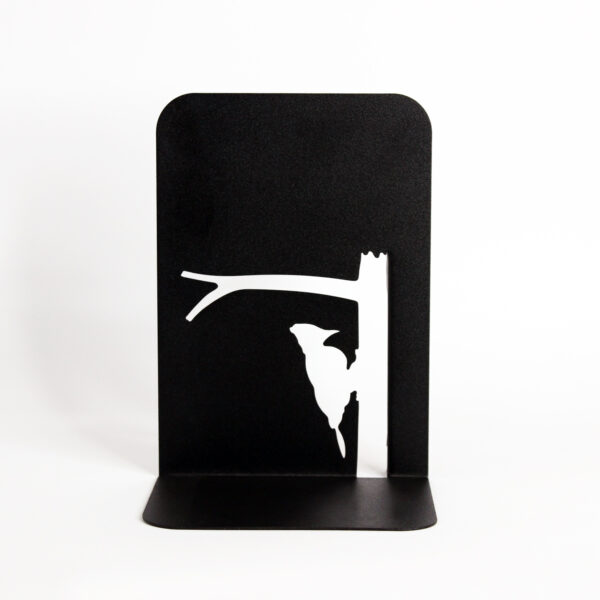 Black Woodpecker Bookend – Suitable for Home and Office Shelves