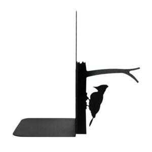 Black Woodpecker Bookend – Suitable for Home and Office Shelves