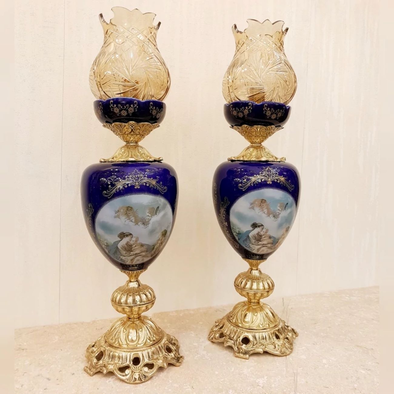 Brass Candle Holder Combined with Ceramic – A Unique and Eye-Catching Piece