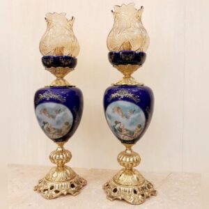 Brass Candle Holder Combined with Ceramic – A Unique and Eye-Catching Piece