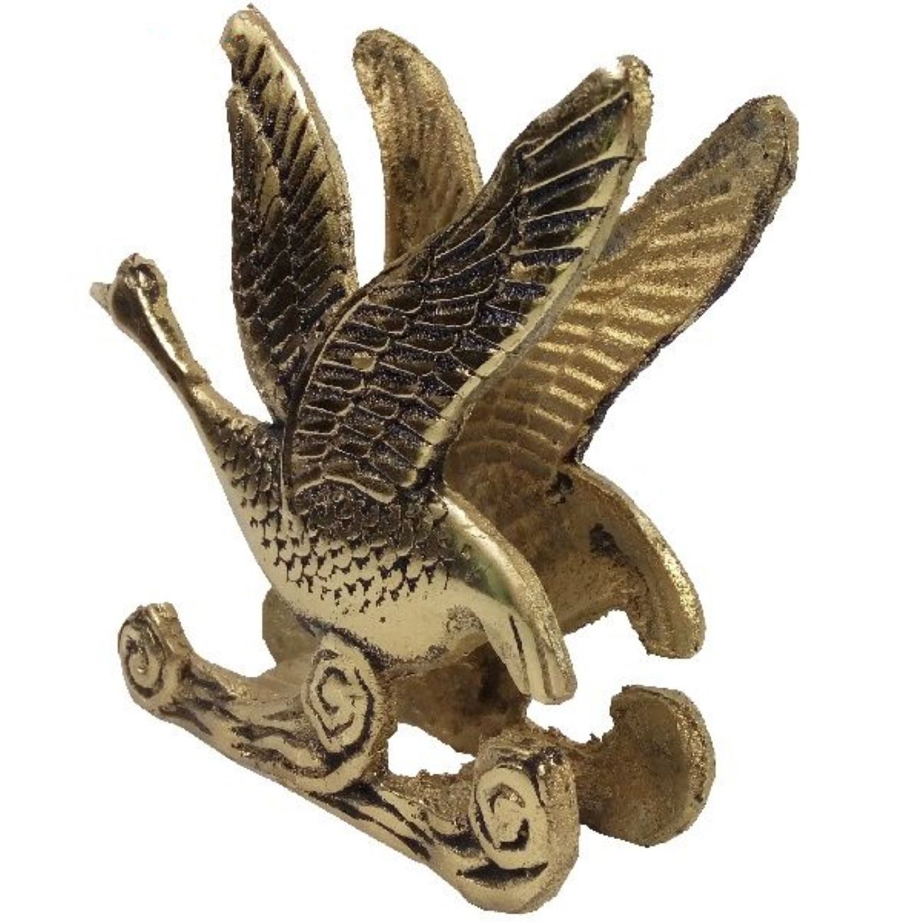 Brass Tabletop Tissue Holder Bird Design