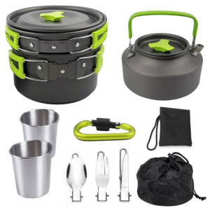 Camping Cookware Set for Open Fire Cooking – Lightweight & Durable