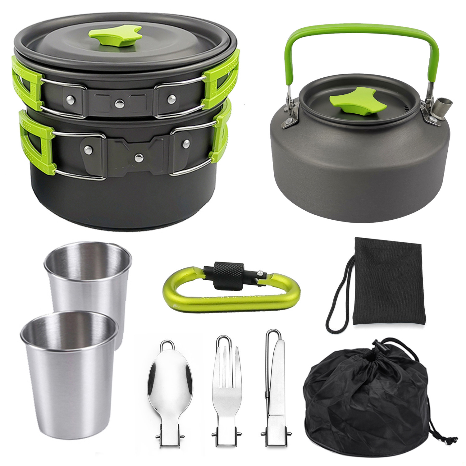 Camping Cookware Set for Open Fire Cooking – Lightweight & Durable