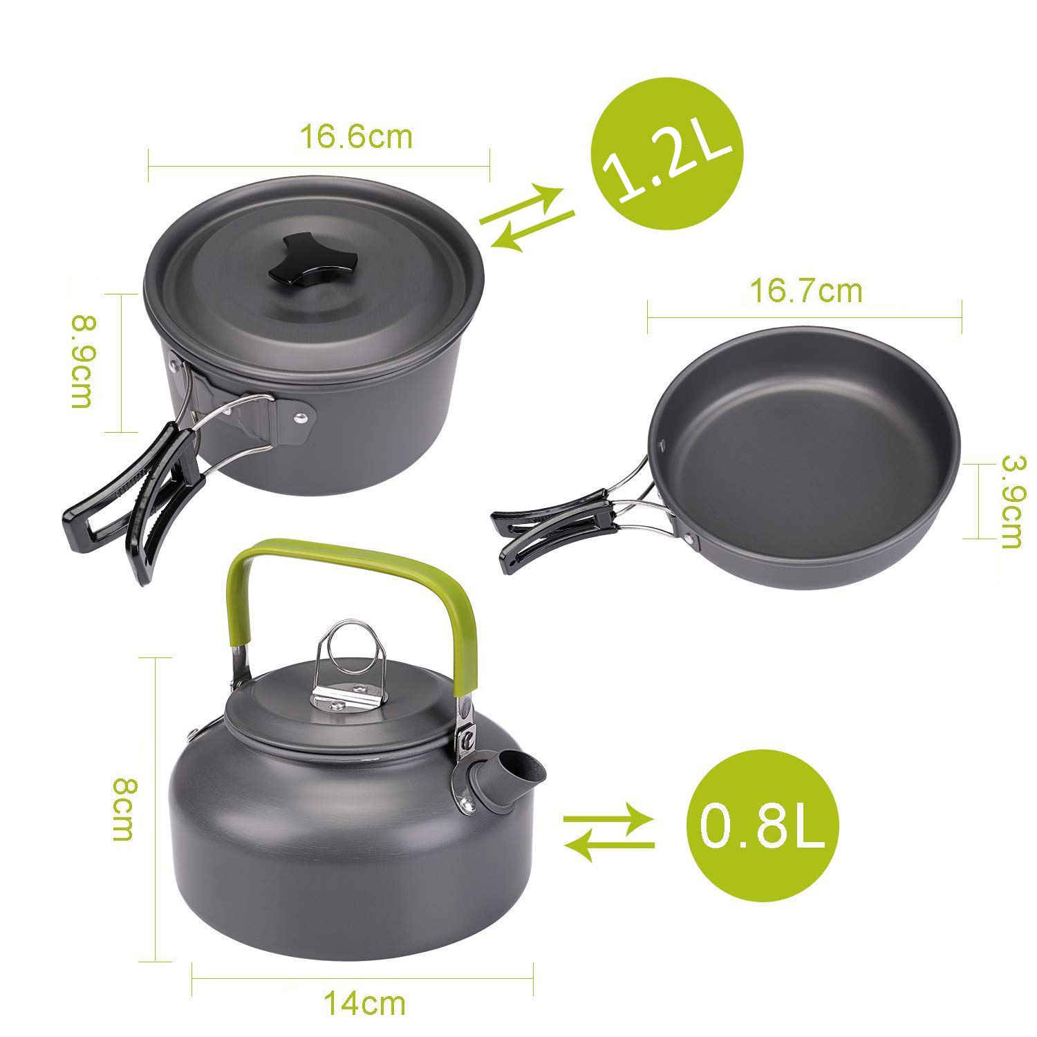 Camping Cookware Set for Open Fire Cooking – Lightweight & Durable