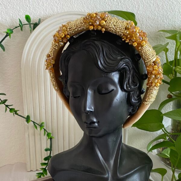 Chic Beaded Headband – Shine with Every Step