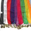 Chiffon Belly Dance Hip Scarf - Perfect for Festival with Silk Thread & Coins