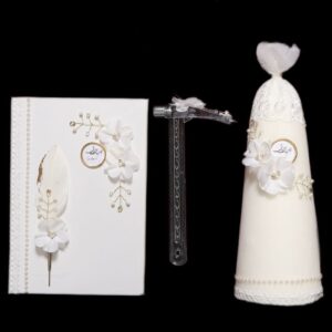 Complete Aghd Ceremony Sugar Cone Set with Kaleh Ghand, Cutter & Baleh-Boroon Journal