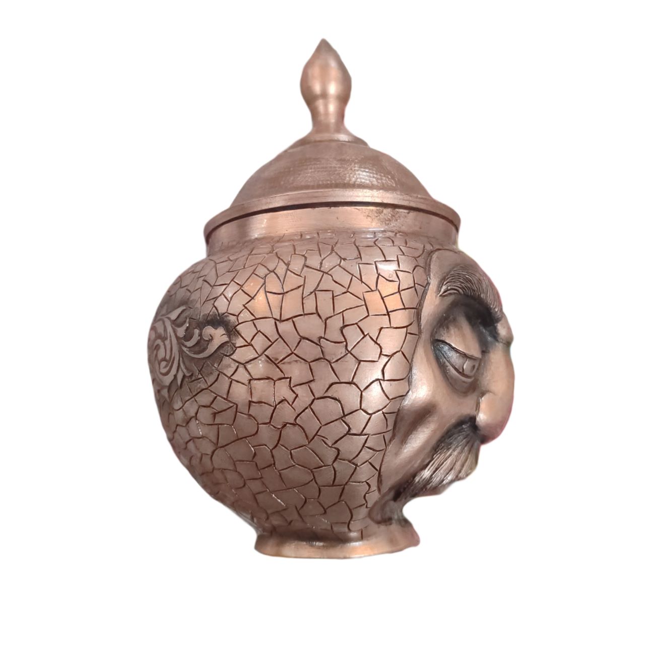 Copper Sugar Bowl – Human Face Unique Design