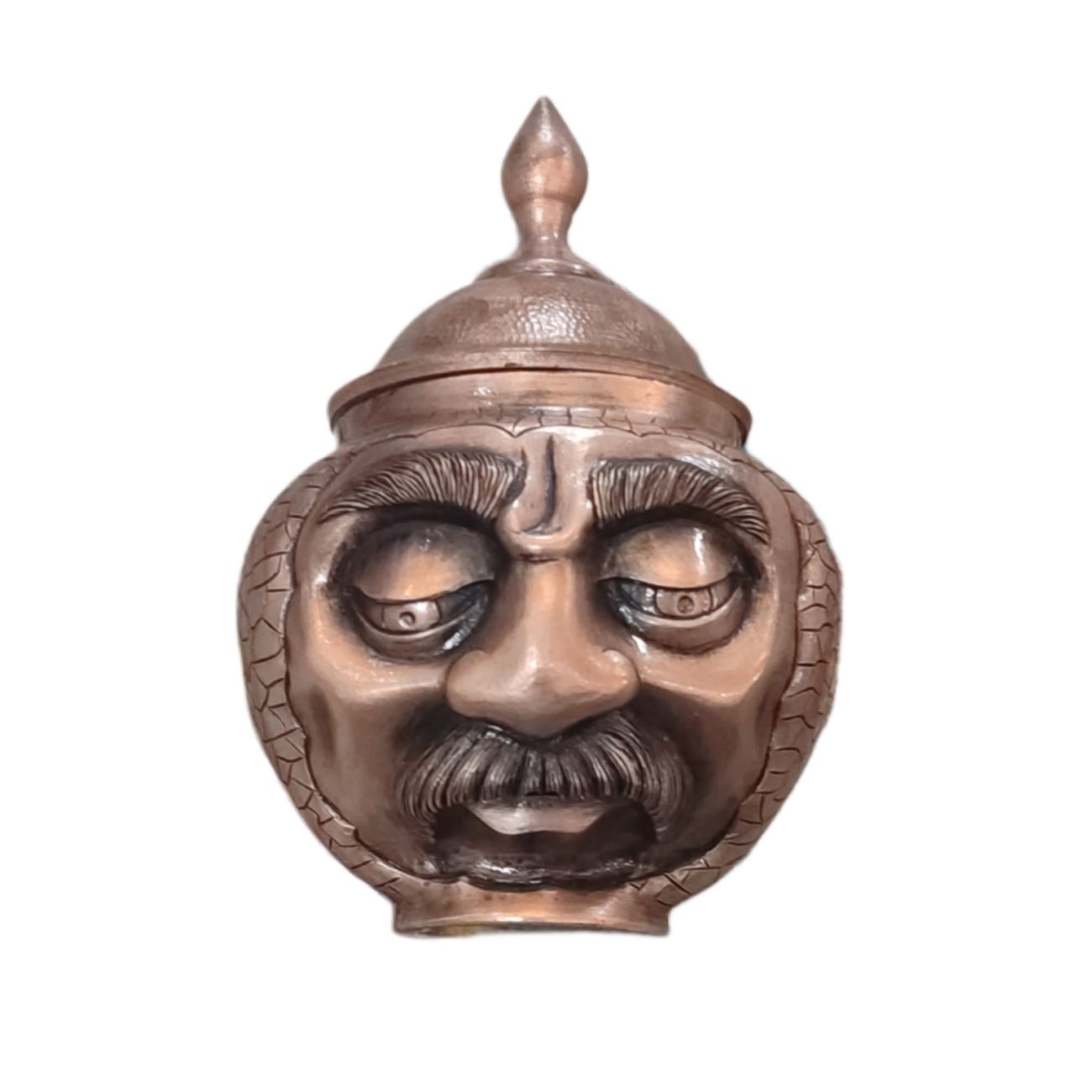 Copper Sugar Bowl - Human Face Unique Design