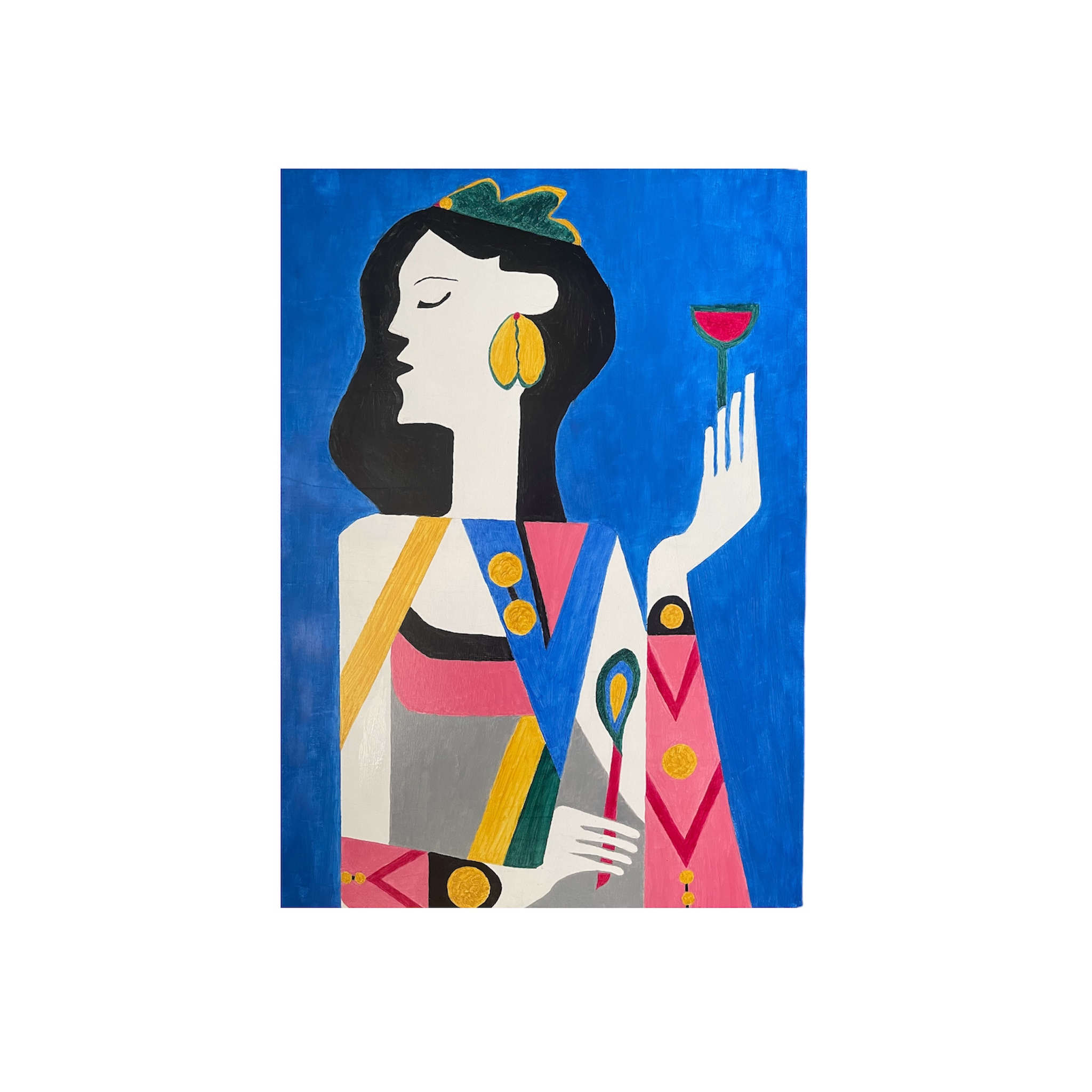 Cubism-Inspired Oil Art for Contemporary Interiors