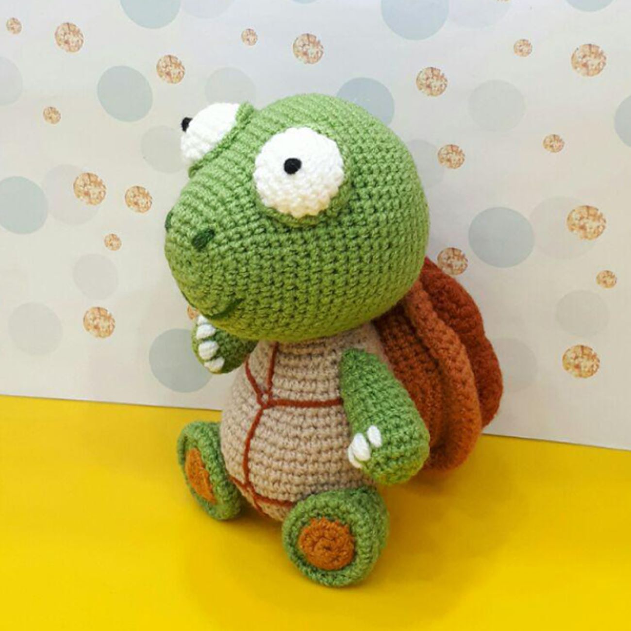 Cute and Cozy Knitted Turtle Doll – Beautiful Handmade Woolen Toy