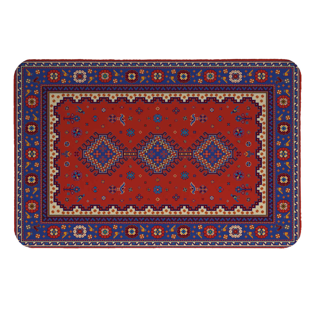 Decorative Placemat for Plate – Easy to Clean & Durable with Carpet Design (4x)