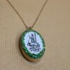Double-Sided Resin Brass Necklace - Hasbi Allah on One Side & the Verse Bismillah on the Other
