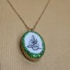 Double-Sided Resin Brass Necklace - Hasbi Allah on One Side & the Verse Bismillah on the Other