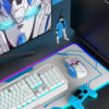 Dual-Mode Gaming Mouse (Wireless & Wired), Featuring 10 Buttons & Power On/Off Switch