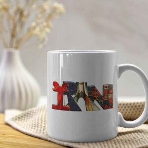 Elegant Ceramic Mug with Classic Graphic Iran Design – Perfect for Hot & Cold Beverage