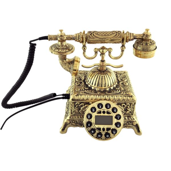 Elegant Old-World Brass Telephone in Vintage Style