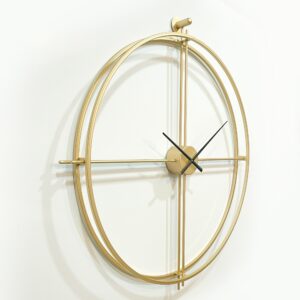 Elegant Oversized Gold Minimalist Metal Wall Clock – Suitable for Any Room