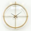 Elegant Oversized Gold Minimalist Metal Wall Clock – Suitable for Any Room