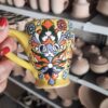 Enamel Glazed Pottery Mug – Unique Handmade Mug for Tea or Coffee