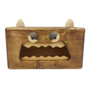 Fantasy Wooden Tissue Box Cover – Angry Monster Design
