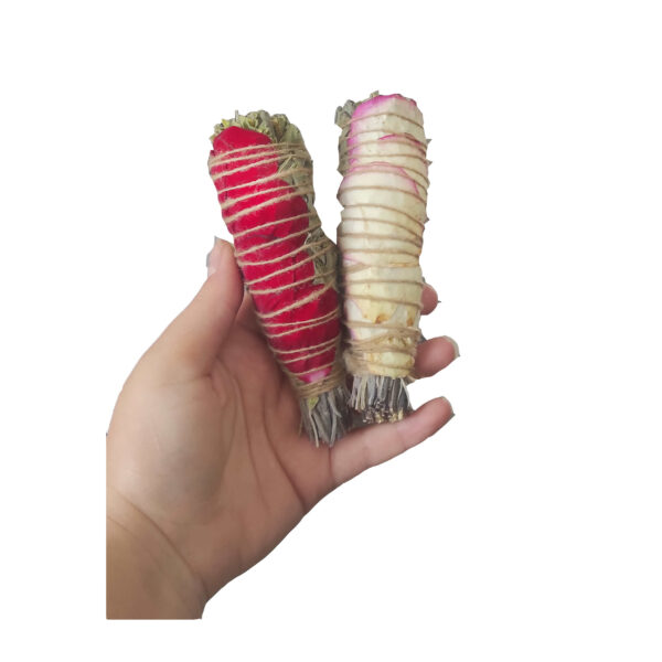 Floral Smudge kit – Sage and Rose, Suitable for Calm and Focus (Pack of 4)