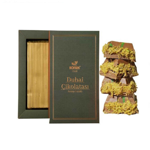 Gift Pistachio Chocolate Konak – Gourmet Flavor, Beautiful Packaging 200 grams (2x)