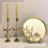 Haft-Sin Mirror Set with the Persian Calligraphy of Happy New Year Candleholders