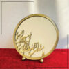 Haft-Sin Mirror Set with the Persian Calligraphy of Happy New Year Candleholders