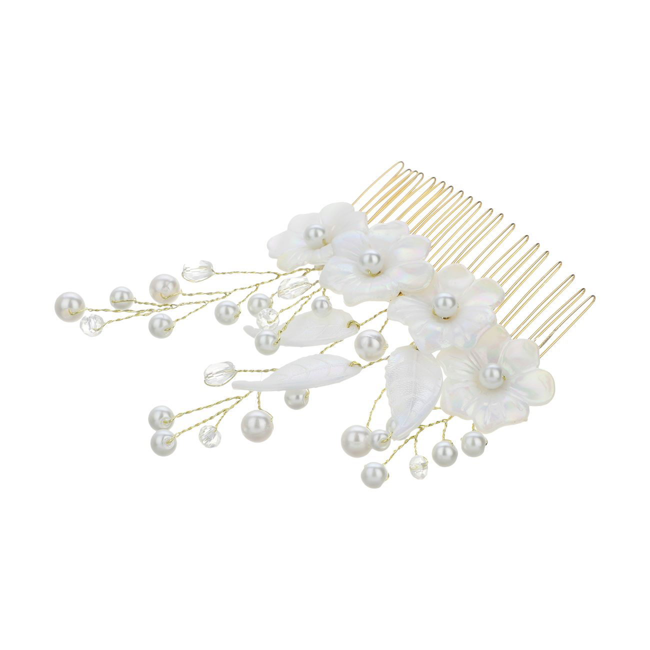 Hair Comb Clip for Women – Floral Charm Set of 2