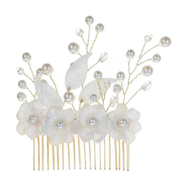 Hair Comb Clip for Women – Floral Charm Set of 2
