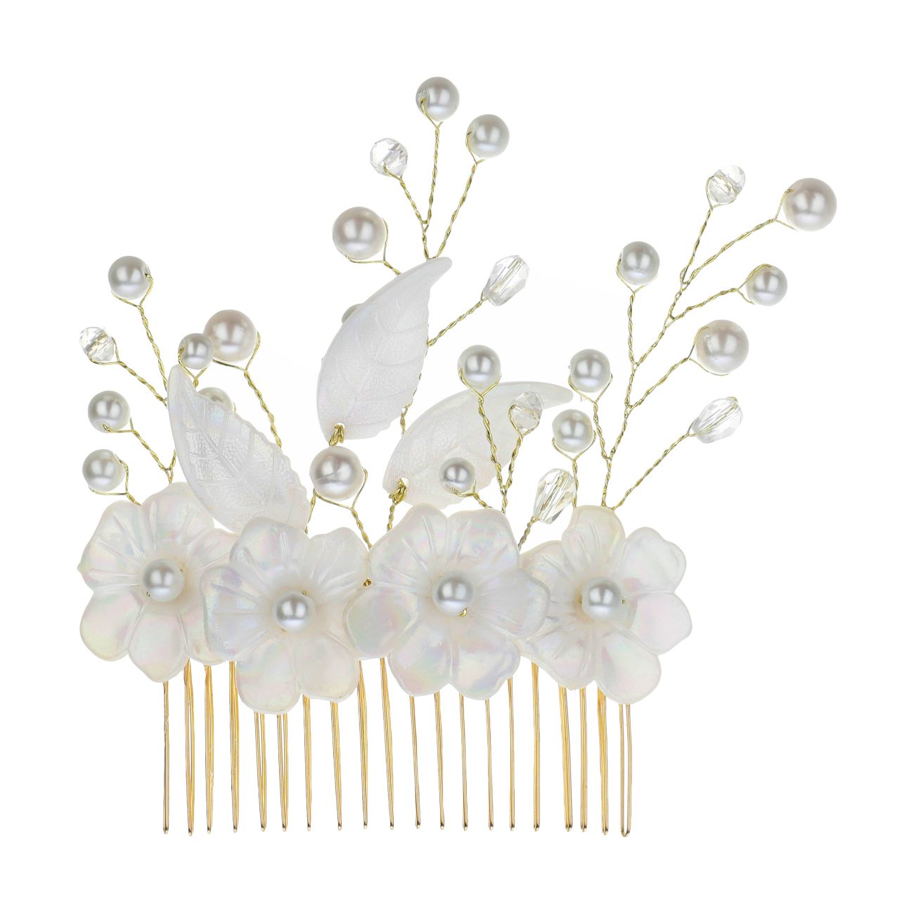 Hair Comb Clip for Women – Floral Charm Set of 2
