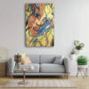 Hand-Painted Cubist Acrylic Canvas – Suitable for Home or Office Walls