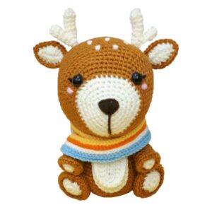 Handcrafted Knitted Deer Doll – Soft and Charming Handmade Toy