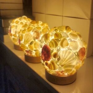 Handcrafted Seashell Touch Lamp and Night Light