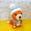 Handmade Knitted Fox Doll – Soft Plush with Detailed Craftsmanship