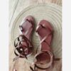 Handmade Mid-Calf Gladiator Sandal – Genuine Leather in Brown