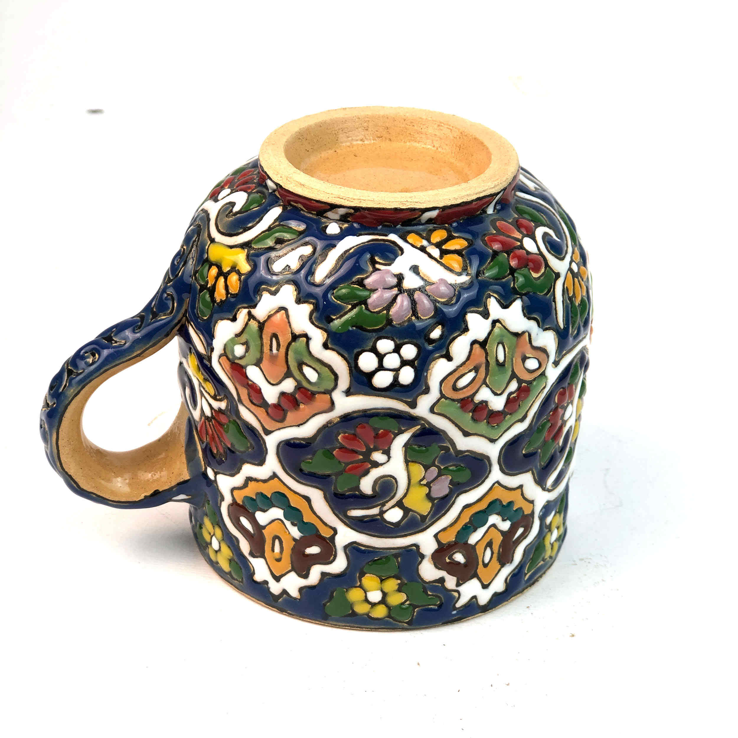Handmade Minakari Mug – Unique Pottery Coffee Cup, Suitable for Kitchen Decor