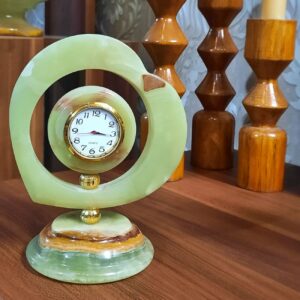 Heart Shaped Marble Stone Desk Clock – Unique Design