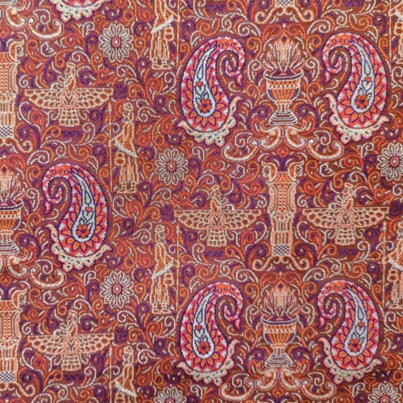 Heritage Farvahar & Achaemenid Pattern Authentic Termeh Fabric for Home & Fashion