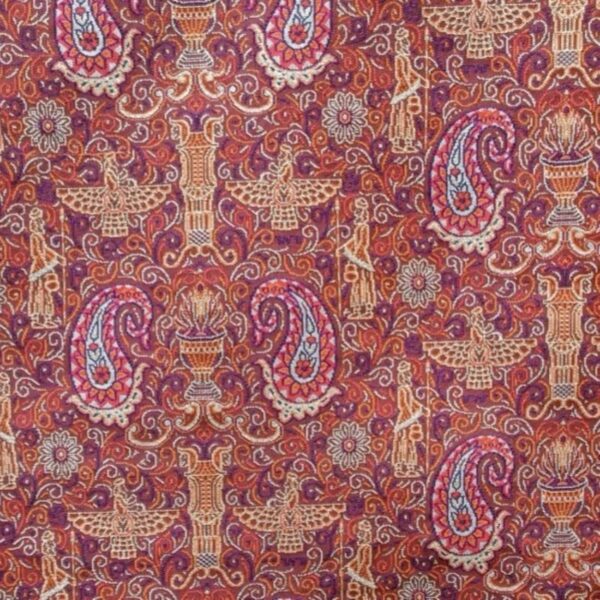 Heritage Farvahar & Achaemenid Pattern Authentic Termeh Fabric for Home & Fashion