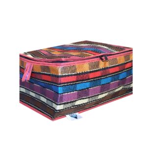 Jajim Design Multi-Purpose Cloth Box Plaid Pattern
