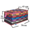 Jajim Design Multi-Purpose Cloth Box Plaid Pattern