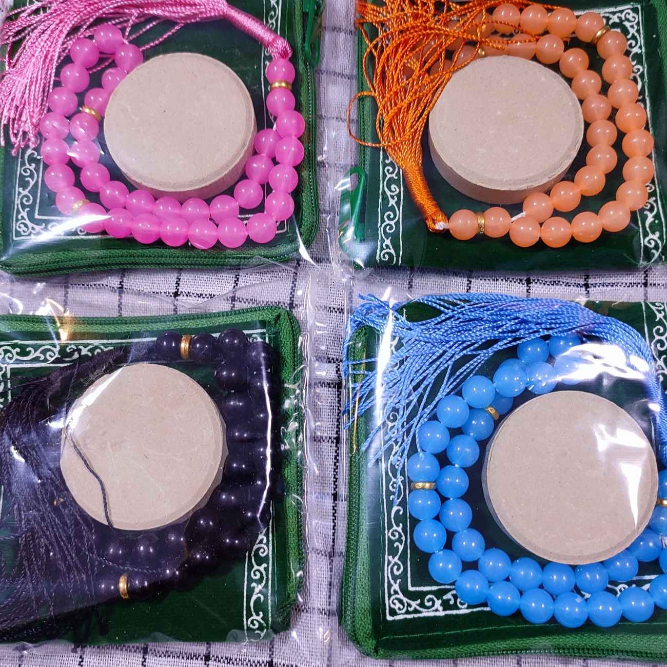 Karbala Turbah Prayer Set – Mohr, Tasbih & Zippered Prayer Mat